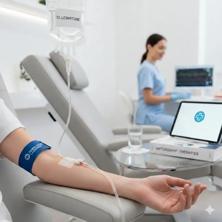 Glutations ir spēcīgs antioksidants, ko ievada intravenozi sistēmā