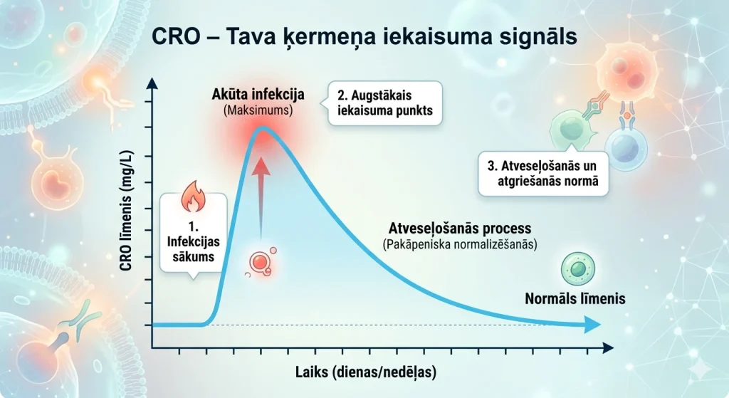 C reaktīvā olbaltuma sintēze pēc iekaisuma